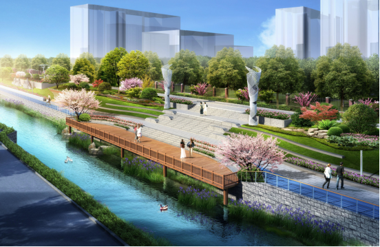 滨河景观带效果图完善设施提升品质凸显特色既然是老城区,这一片区也